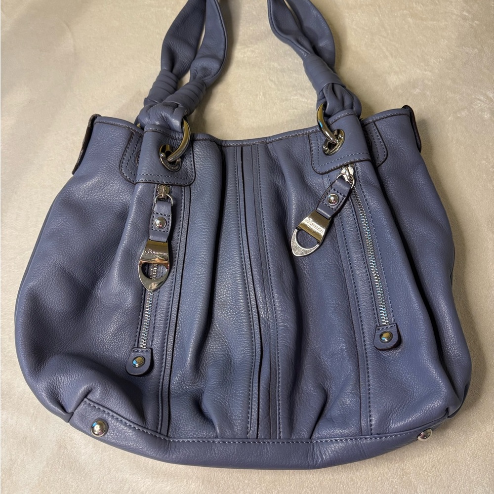 Makowsky Blue Leather Handbag